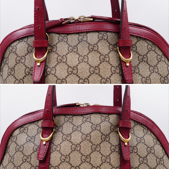 AZ13❤️ GUCCI GG Supreme Monogram Nice Top Handle Dome Bag - Picture 4 of 13